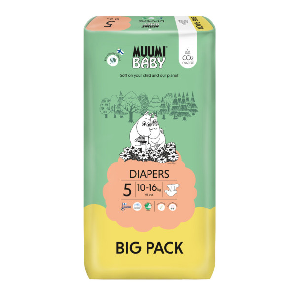 Muumi Baby Diaper Big Pack Fralda 5 (10-16Kg) X66